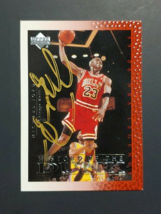 Michael Jordan Upper Deck History Of The Dunk Hand Signed Autograph Card W/coa