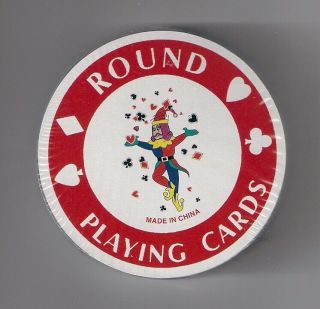 round deck souvenir playing cards from Wisconsin,  robin,  violet,  Green Bay,  Dell 2