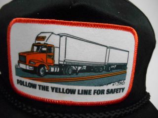 Old Vtg Yellow Freight Lines Truckers Hat Snapback Cap Advertising