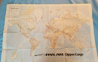 Pan Am Clipper Cargo Rand Mcnally International World Map