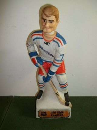 1974 Mccormick Whiskey Decanter York Rangers 7 Nhl Hockey Player