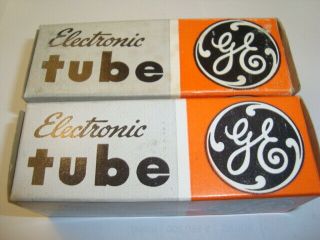 One Matched Pair 6sn7gtb Tubes,  G.  E.  (usa) For G.  E.  (canada),