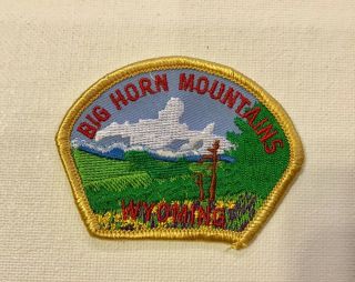 Vintage Big Horn Mountains Wyoming Embroidered Cloth Patch Badge