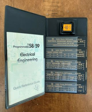 Texas Instruments Ti - 58/59 Calculator Electrical Engineering Ee Module 11