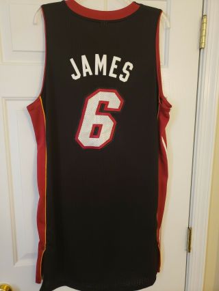 100 Authentic Lebron James Miami Heat Adidas Jersey Men 