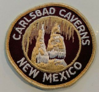 Vintage Carlsbad Caverns Mexico Cave Embroidered Patch Nm