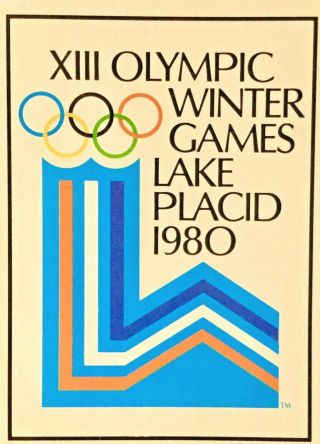 Vintage 1980 Xiii Olympic Winter Games Lake Placid York Postcard