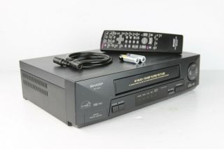 Sharp Vc - A410u Vcr Bundle With Remote Batteries Coaxial Cable For Tv Hookup