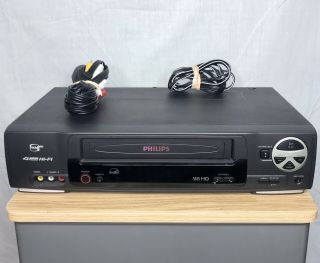 Phillips Vcr,  Video Recorder/player 4 Head Hq Stereo Vcr Vhs Vrb664at21