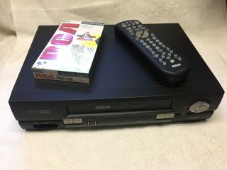 Rca Vr639hf Vhs Four Head Hi - Fi Vcr Player Recorder With Remote & Blank Tape