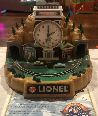 Lionel 100th Anniversary Train Clock; Comes With Certificate Of Authenticity.