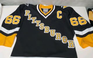 90s Pittsburgh Penguins Starter Center Ice Jersey Size 48 - R Mario Lemieux