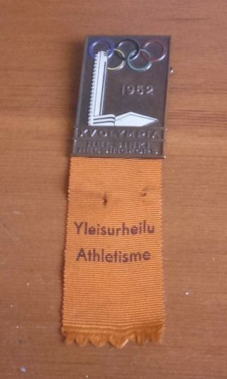 Xv.  Olympic Games Helsinki 1952 Participant Badge