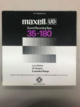 Maxell Ud 35 - 180 Sound Recording Tape 10.  5 " Reel Metal Mastering