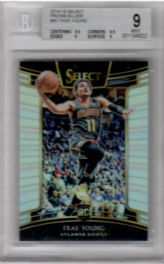 2018 - 19 Select Concourse Rc 45 Trae Young Hawks Silver Prizm