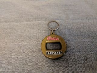 Vintage Coors Extra Gold - Bevkey Beverage Bottle Opener Key Chain Fob Canada