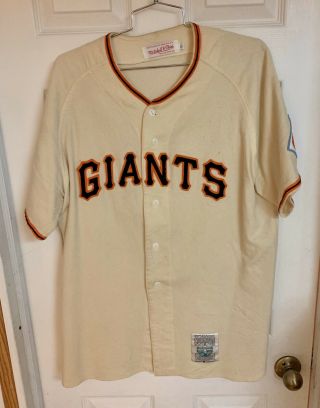 Mitchell Ness M&n York Giants Willie Mays Authentic Jersey Xl Wool Usa 90s