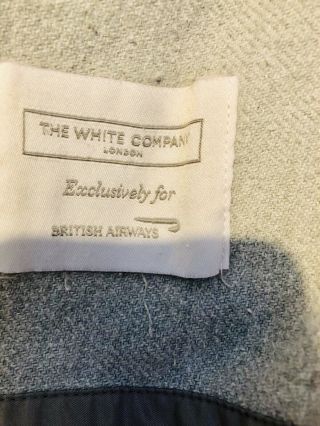 British Airways The White Company Grey Blanket