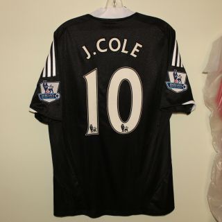 Joe J.  Cole 10 Chelsea 2008 - 09 Away Shirt Adidas L Black Jersey Samsung Maillot