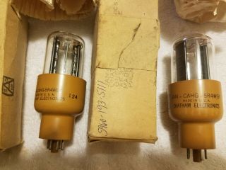 Pair / Two (2) Chatham 5r4wgy Vacuum Tubes With Boxes,  Appear,  Tv - 7d/u