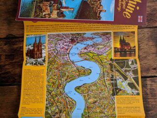 The Rhine from Mainz to Cologne Germany Vintage Souvenir Illustrated Map English 3