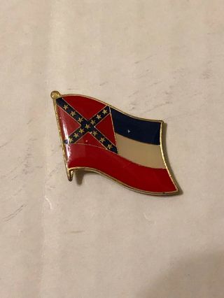 Vintage Mississippi State Flag Pin