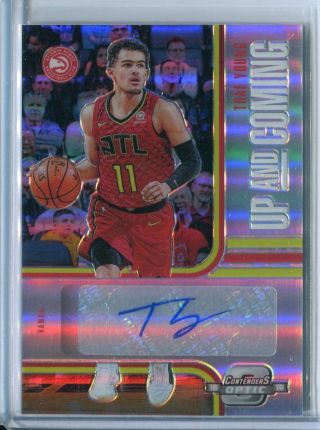 2018 - 19 Contenders Optic Trae Young Up And Coming Auto Autograph Rc 30/99 Hawks