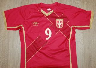 Match worn shirt jersey Serbia national team England Belgium Mitrovic 3