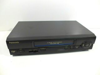 Panasonic Pv - V4611 Vhs Vcr Video Cassette Recorder Player 4 Head Hi - Fi