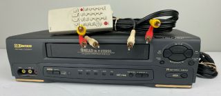 Emerson Ewv601b 19 Micron 4 Head Vhs Vcr Player/recorder W/remote