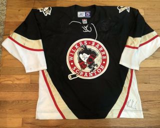 Wilkes Barre Scranton Penguins Ahl Stitched Autographed Hockey Jersey Men’s Xl