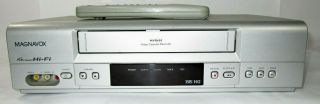 Magnavox Mvr650mg/17 Vhs Vcr Player Recorder W Remote Na058ud 4 Head Hif