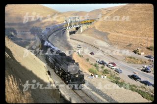 Slide - Union Pacific Up 3985 Steam Passenger Spl Action Altamont 