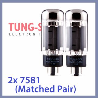 2x Tung Sol 7581 Tungsol Ts Vacuum Tubes 6l6gc,  Matched Pair