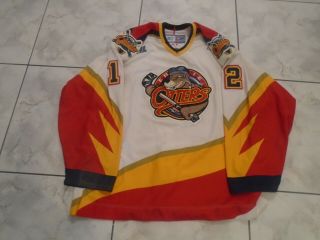 Ohl Erie Otters Game Worn White Jersey 12 Bagshaw