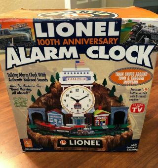 Lionel 100th Anniversary Limited Edition Animated Train Alarm Clock With