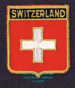 Lmh Patch Woven Badge Switzerland Ensign Swiss Flag Suisse White Cross Red G