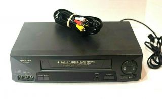 Sharp Vc - H993u 4 Head Hi - Fi Stereo Video Cassette Recorder Vcr Av Cable No Remot