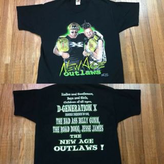 Vintage Wwf D Generation X Shirt Sz L - Xl Slim Age Outlaws 90s Wrestling