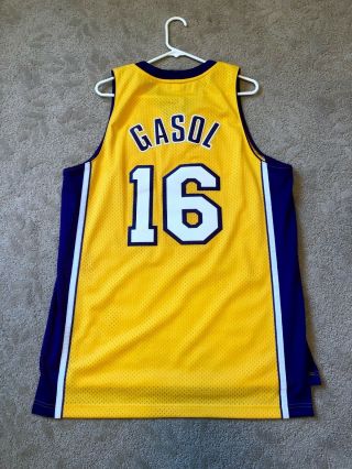 Pau Gasol Los Angeles Lakers Jersey Adidas Swingman Size M Medium