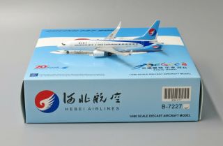 Hebei Airlines B737 - 800 Reg: B - 7227 Jc Wings Scale 1:400 Diecast Models Xx4127