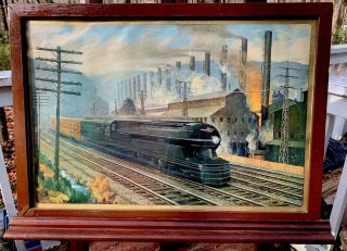 Pennsylvania Railroad " The Steel King” Grif Teller Prr Calendar Print