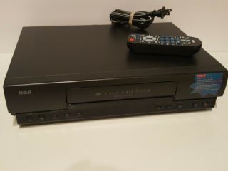 Rca Vr508 Vcr Video Cassette Recorder Vhs Player W/ Remote 4 Heads