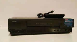 RCA VR508 VCR Video Cassette Recorder VHS Player w/ Remote 4 Heads 3
