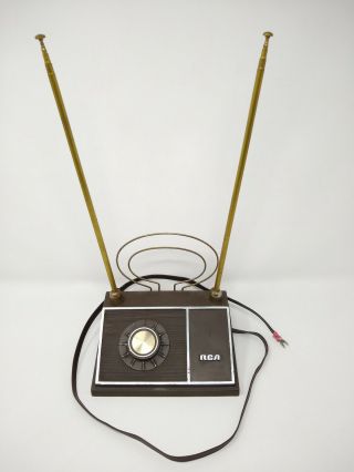 Vintage Rca Tunable Tv Uhf - Vhf Telescoping Brass Antenna Rabbit Ears