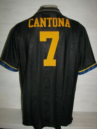 7 Eric Cantona Manchester United 1993 - 95 Away Shirt Umbro Jersey Size L