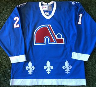 Ccm Vintage Peter Forsberg Quebec Nordiques Hockey Jersey Men’s Xl Nhl