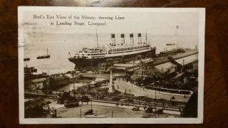 Cunard Line Aquitania Aerial At Liverpool Maiden Voyage 1914 Pocard