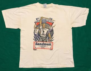 Vintage Ecw Sandman 90s Men’s Blood Sweat Beers T - Shirt Xl Wwf Wcw Wwe