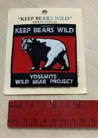 Yosemite Wild Bear Project - Keep Bears Wild Logo Patch